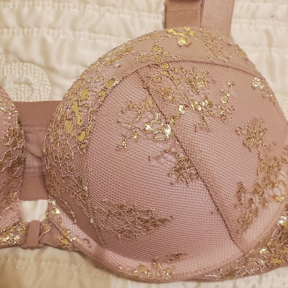 Victoria's Secret Bra 34B Rose with Gold Details - Picture 3 of 7